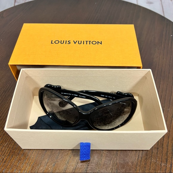 Louis Vuitton Damier Azur Etui Lunette Woody Glasses Case Gi0388 Lv